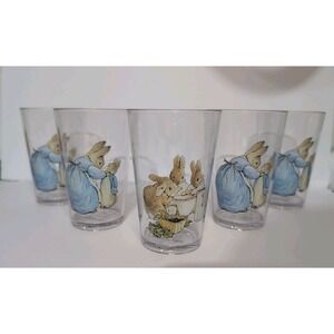 Set A Five Pottery Barn Kids Peter Rabbit Beatrix Potter Acrylic Drinking...